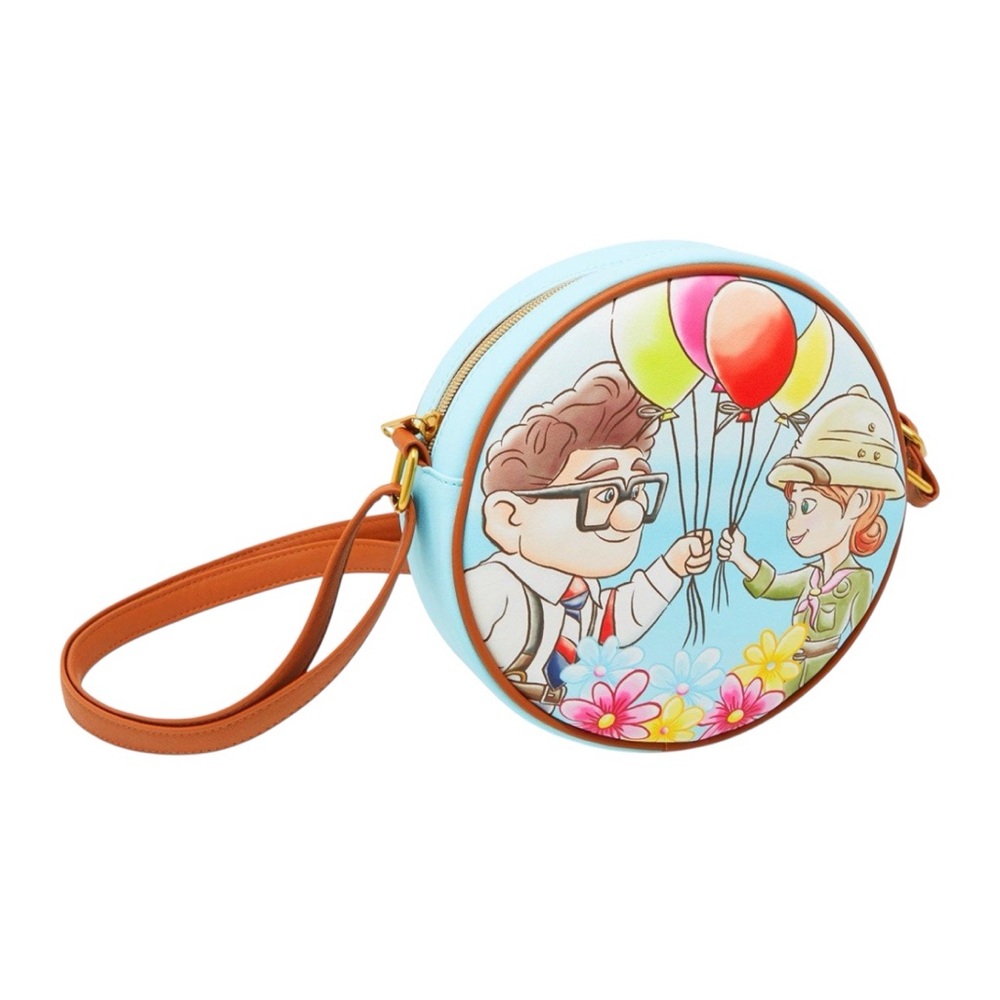 NEW Loungefly Disney Pixar Up Carl & Ellie Movie Crossbody Bag Purse - Picture 2 of 6